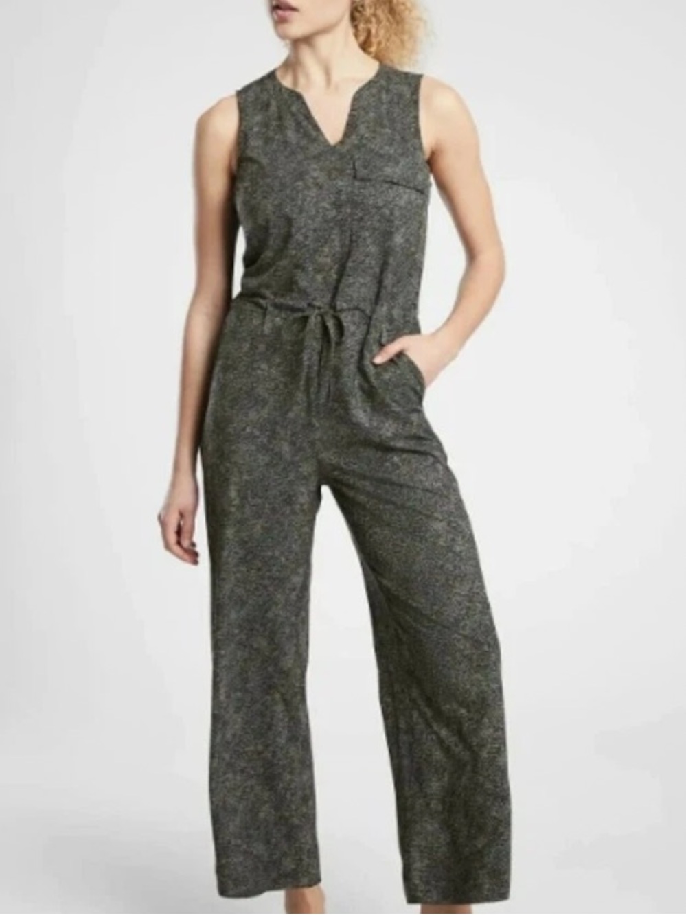 Athleta Topanga Print Jumpsuit Sz Small